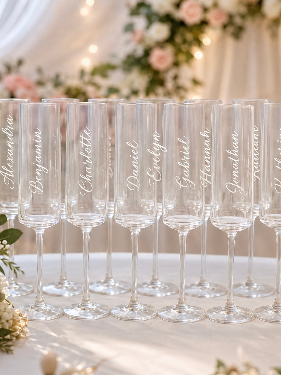 Personalised Champagne Glass Set (Pair)