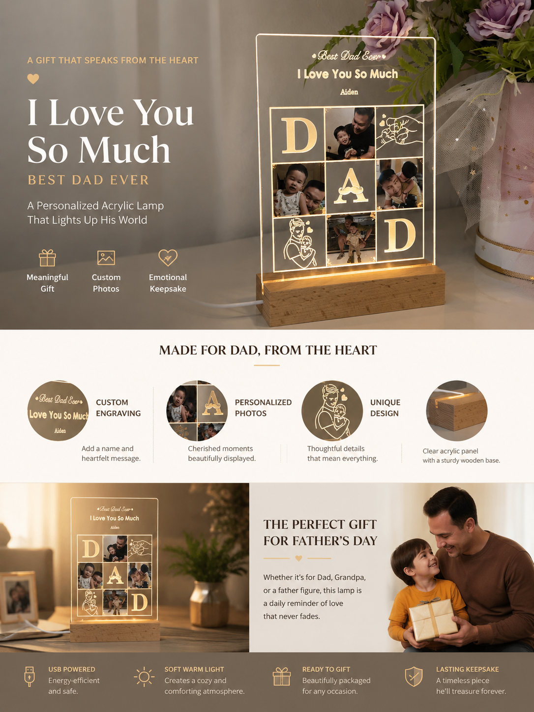 Cool DAD LED Photo Lamp