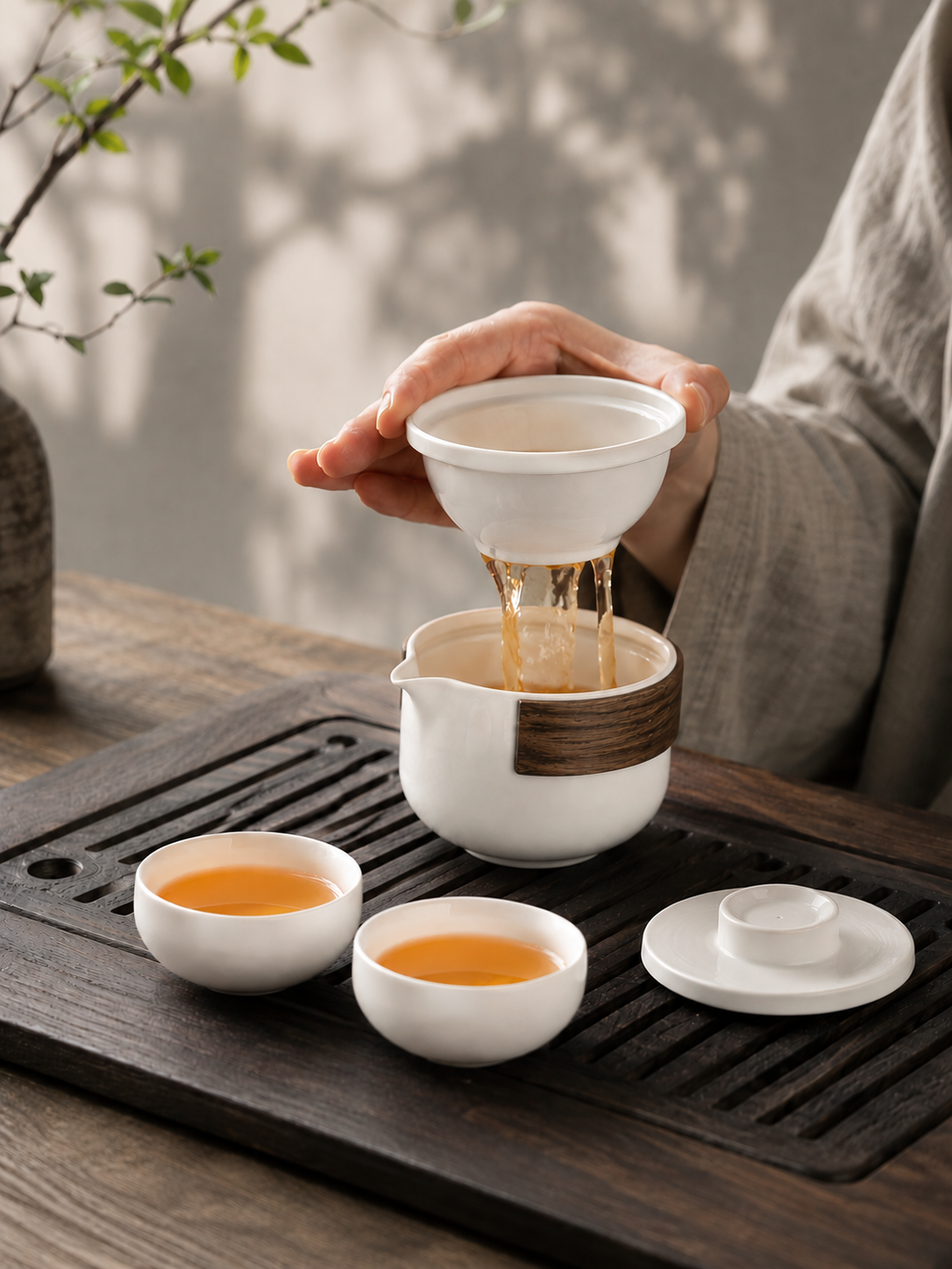Personalised Travel Tea Cup Set