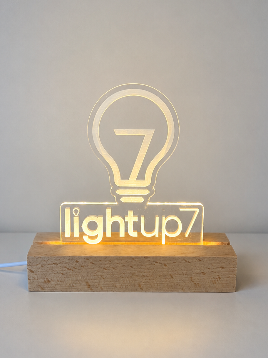 Personalised Acrylic LED Lamp