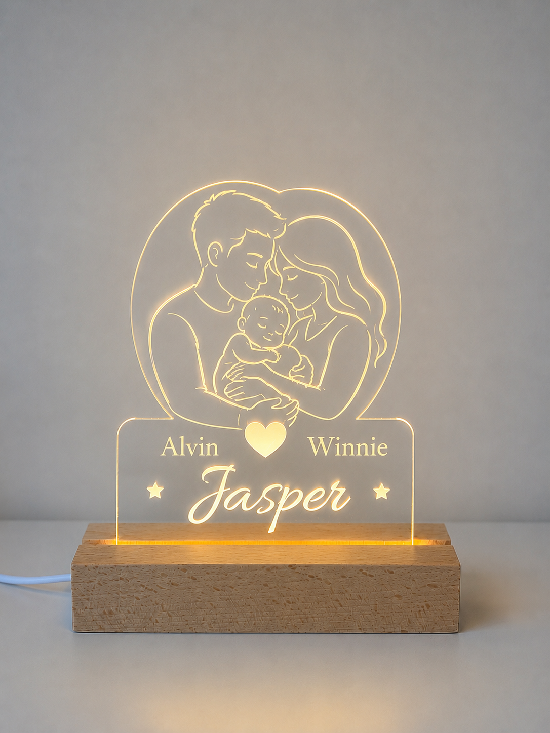 Personalised Acrylic LED Lamp
